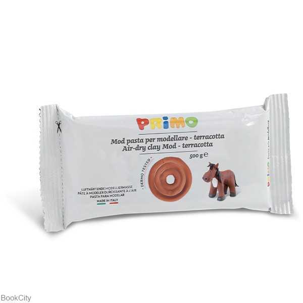 خمیر مجسمه‌سازی 500gr آجری primo