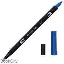 ماژیک آبی 2 سر Tombow 555 Brush - 0