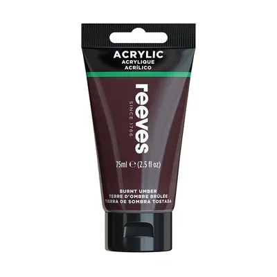 رنگ آکریلیک REEVES 8340530 Burnt Umber 75ml