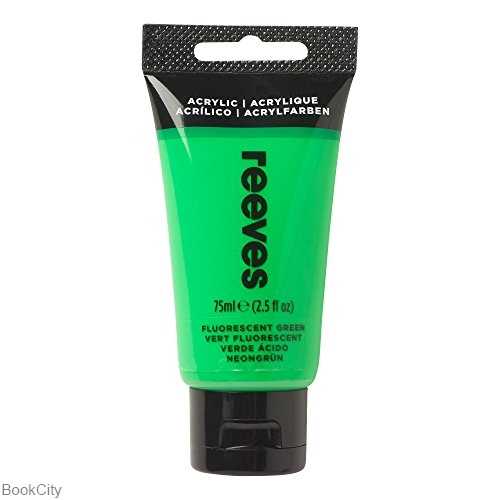 رنگ آکریلیک REEVES 8340882 Fluorescent Green 75ml