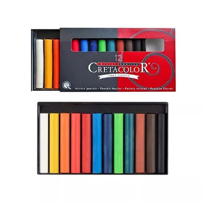 پاستل گچی آبرنگی 12 رنگ CRETACOLOR 49012