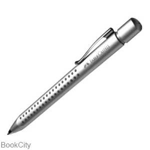 خودکار آبی بدنه نقره‌ای FABER CASTELL 144111 Grip 2011