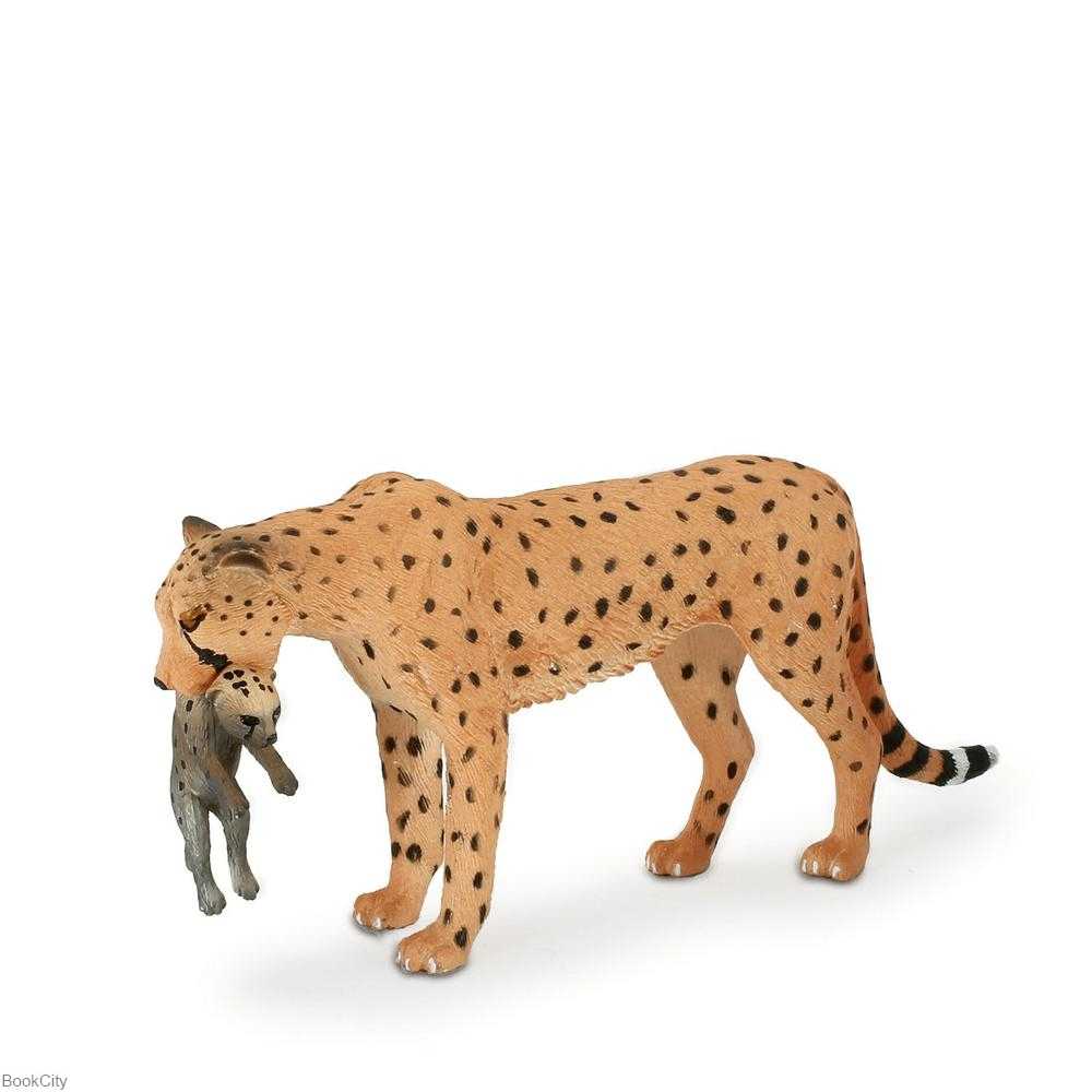 Female Cheetah With Cub 387167