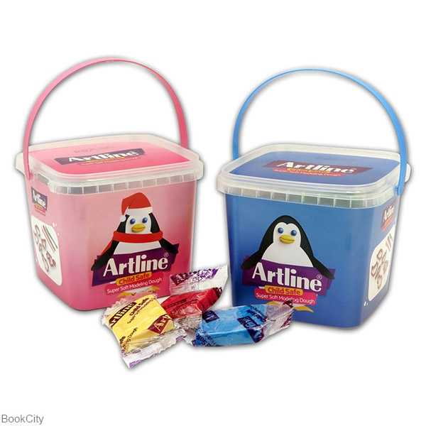 خمیر 12 رنگ سطلی Artline 800PL12