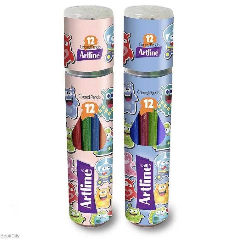 مدادرنگی 12 رنگ استوانه Artline ECP-12PLR - 0