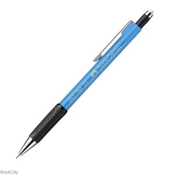 اتود 0.7mm آبی آسمانی با پاک‌کن چرخشی FABER CASTEL 134752 Grip - 0