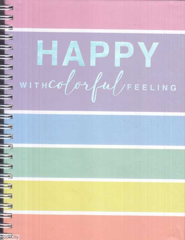 دفتر 85 برگ سیمی گالینگور Happy Colorful