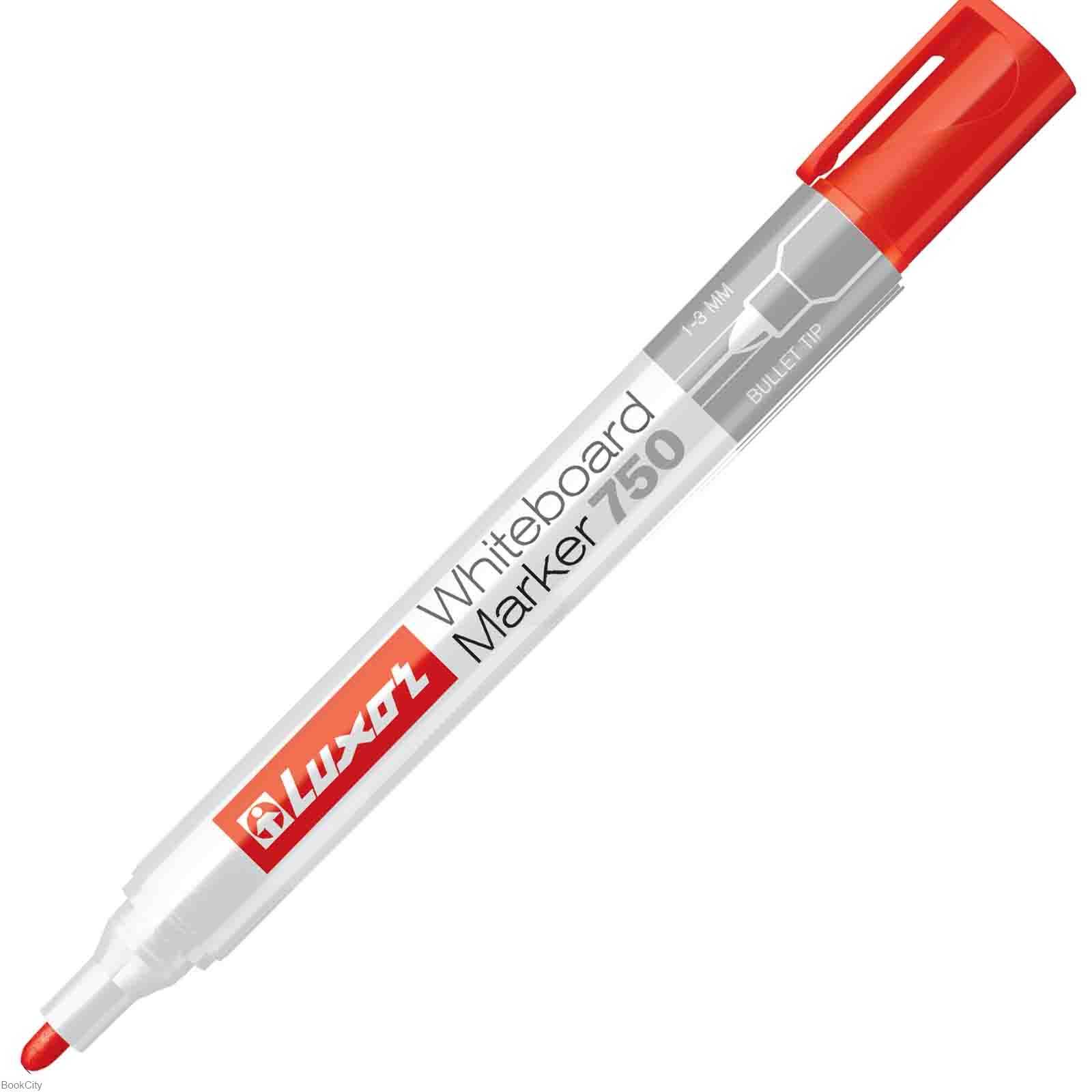 ماژیک وایت‌برد قرمز نوک گرد Luxor 3383 750  - 0
