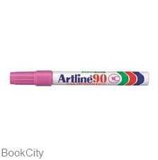 ماژیک پاک نشو صورتی نوک تخت Artline Ek-90 - 0