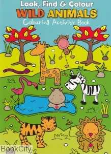 Look Find & Colour Wild Animals