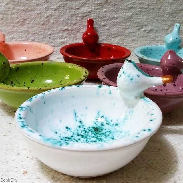 کاسه پرنده‌دار کوچک سفالچی