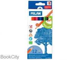 مدادرنگی 12 رنگ 3 گوش مقوایی MILAN 0728312