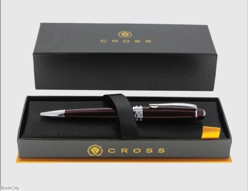 خودنویس لاک مشکی گیره استیل CROSS Baily