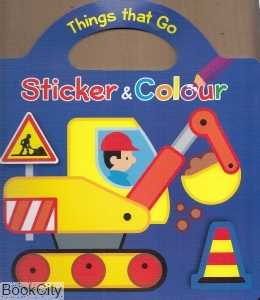 Things That Go Sticker & Colour Blue Mighty Machines
