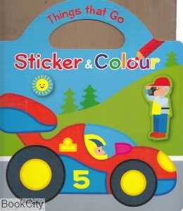 Things That Go Sticker & Colour Light Blue Cars