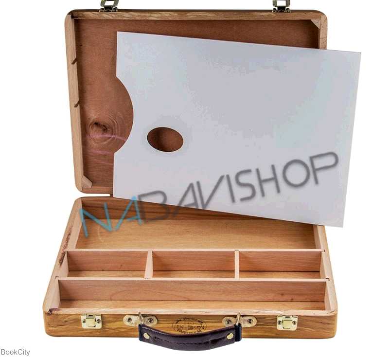 جعبه چوبی ابزار هنری یک طبقه با پالت