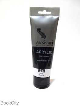 رنگ آکریلیک Persis art Black 24 75ml - 0