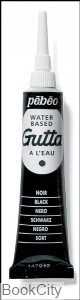 دورگیر پارچه مشکی پایه آب Pebeo 147012 Gutta 20ml