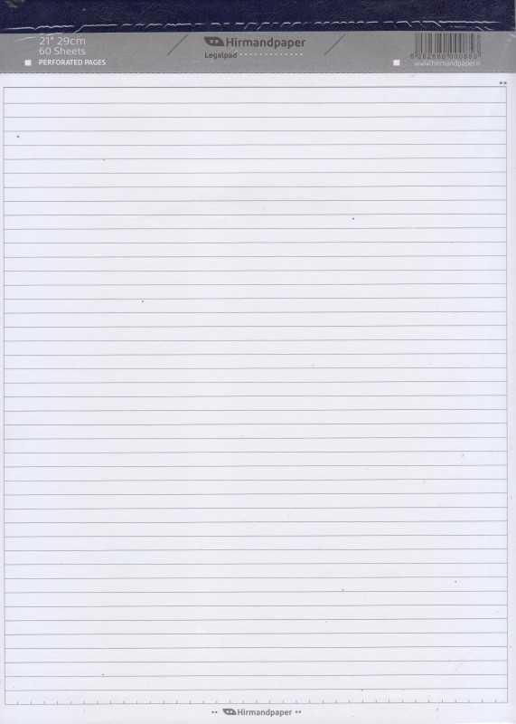 لگال پد 60 برگ A4 خط‌دار Hirmand - 0
