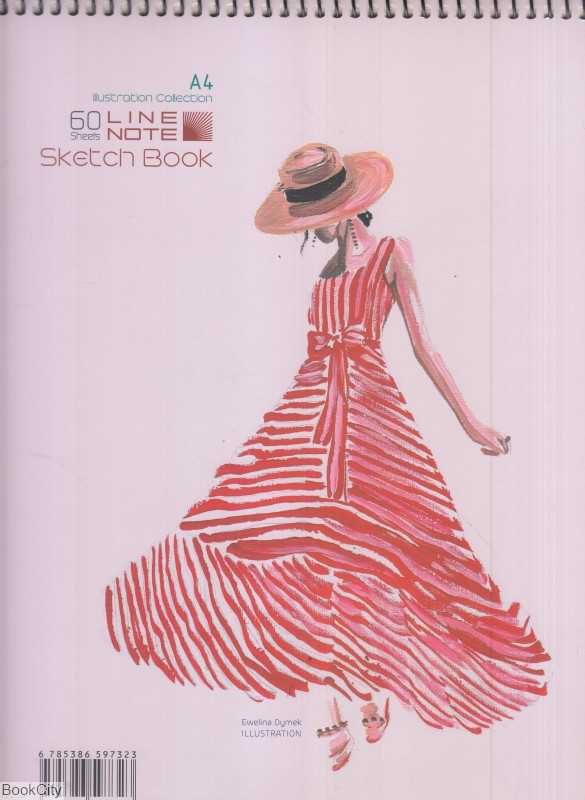 دفتر طراحی 60 برگ A4 سیمی LINE NOTE Illustration Collection