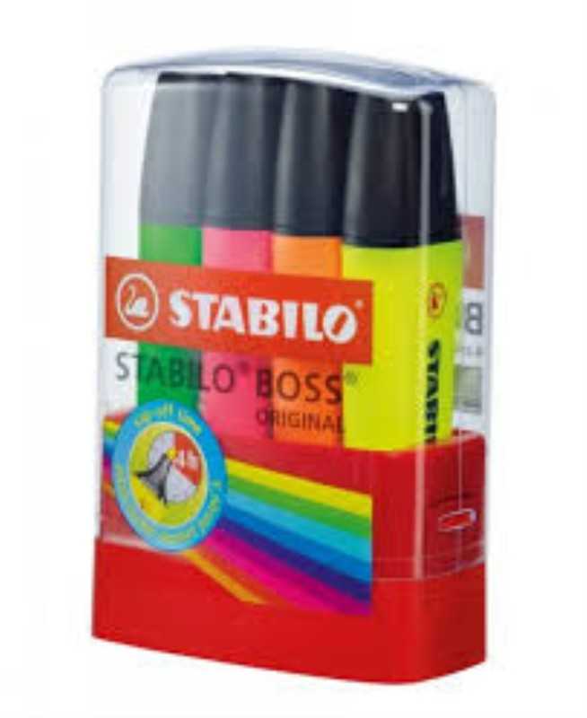 ماژیک های‌لایت 4 رنگ STABILO 7004-4 Boss Original