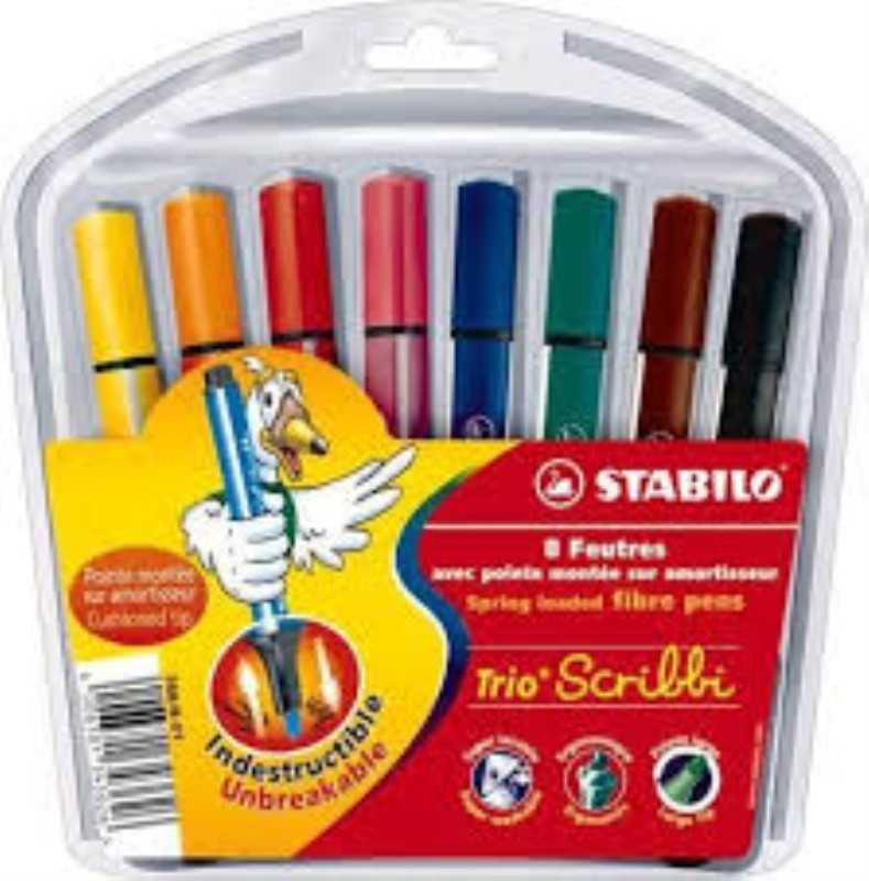 ماژیک 8 رنگ STABILO 368/8-0 Trio Scribbi