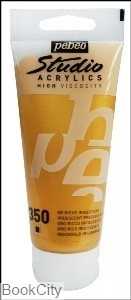 رنگ آکریلیک Pebeo 832350 100ml Iridscent Precious Gold 350