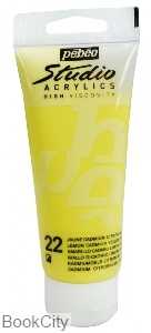 رنگ آکریلیک Pebeo 831022 100ml Lemon Cadmium Yellow Hue 22
