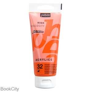 رنگ آکریلیک Pebeo 831032 100ml Cadmium Orange Hue 32