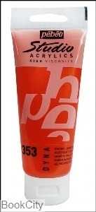 رنگ آکریلیک Pebeo 832353 100ml Iridescent Orange Yellow 353