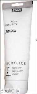 رنگ آکریلیک Pebeo 169011 Studio 250ml Titanium White 11