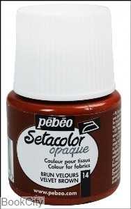 رنگ پارچه مات Pebeo 295014 45ml Velvet Brown 14