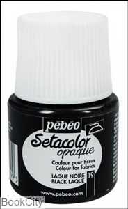 رنگ پارچه مات Pebeo 295019 45ml Black Laque 19