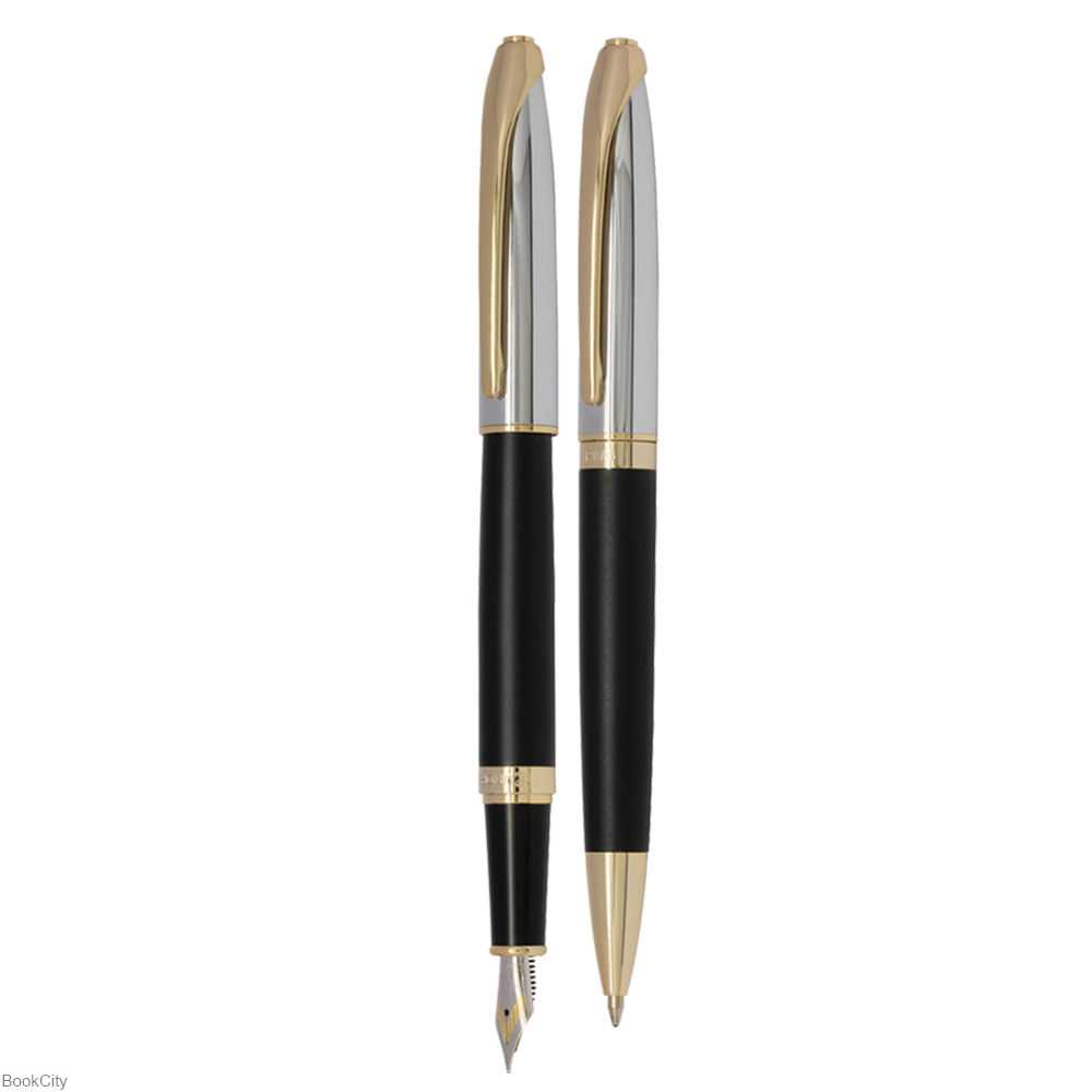 خودکار و خودنویس نیمه مشکی مات گیره طلا EUROPEN Ring