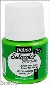 رنگ پارچه مات Pebeo 295024 45ml Spring Green 24