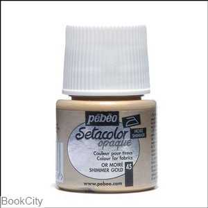 رنگ پارچه مات Pebeo 295045 45ml Shimmer Gold 45
