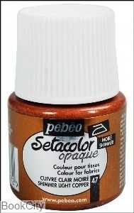رنگ پارچه مات Pebeo 295047 45ml Shimmer Light Copper 47