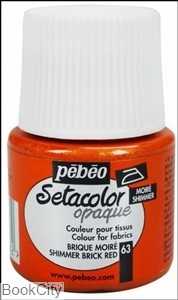 رنگ پارچه مات Pebeo 295063 45ml Shimmer Brick Red 63