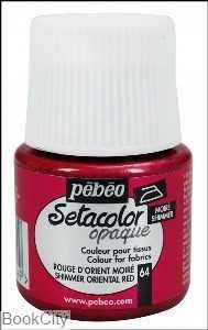 رنگ پارچه مات Pebeo 295064 45ml Shimmer Oriental Red 64