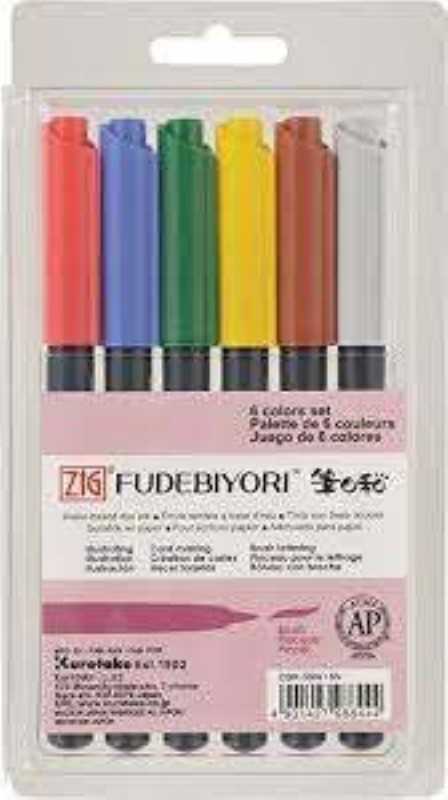 ماژیک 6 رنگ ZIG- KURECOLOR CBK-55N Brush