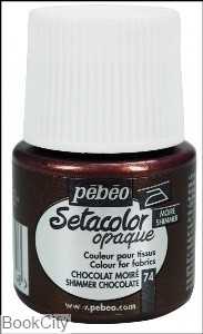 رنگ پارچه مات Pebeo 295074 45ml Shimmer Chocolate 74