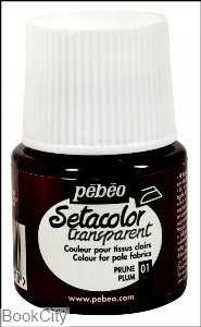 رنگ پارچه شفاف Pebeo 329001 45ml Plum 01