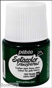 رنگ پارچه شفاف Pebeo 329004 45ml Lawn Green 04