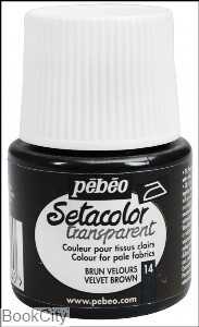 رنگ پارچه شفاف Pebeo 329014 45ml Velvet Brown 14