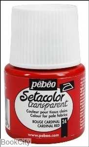 رنگ پارچه شفاف Pebeo 329024 45ml Cardinal Red 24