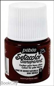 رنگ پارچه شفاف Pebeo 329025 45ml Raw Sienna 25