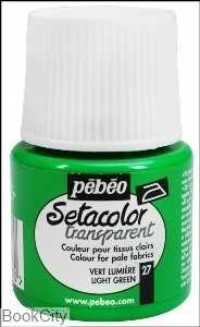 رنگ پارچه شفاف Pebeo 329027 45ml Light Green 27