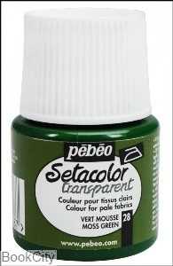 رنگ پارچه شفاف Pebeo 329028 45ml Moss Green 28