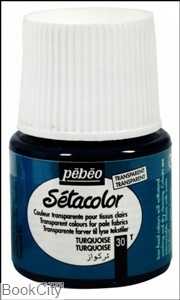 رنگ پارچه شفاف Pebeo 329030 45ml Turquoise 30