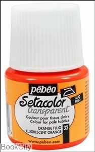 رنگ پارچه شفاف Pebeo 329032 45ml Flourescent Orange 32